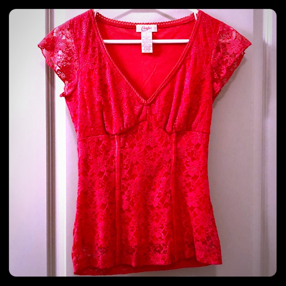 Pink lace shirt